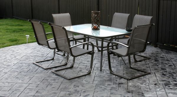 Backyard Concrete Stamping in Noblesville